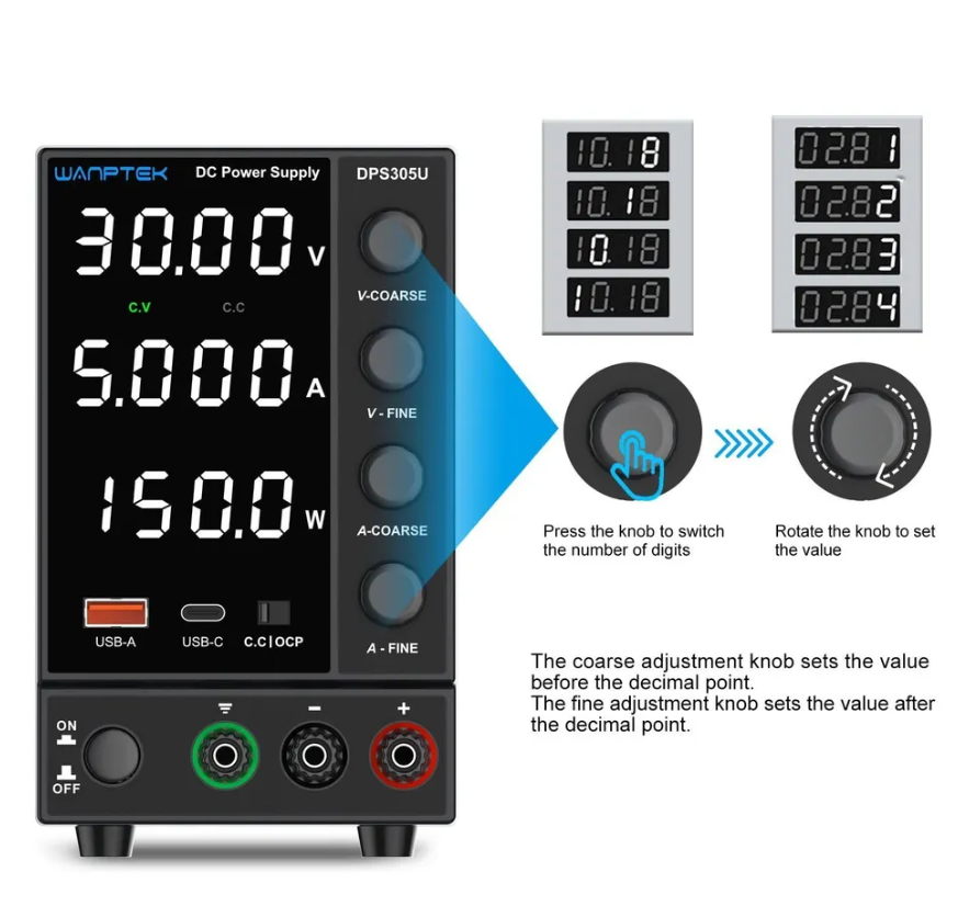 Лабораторный источник питания Wanptek DPS305U